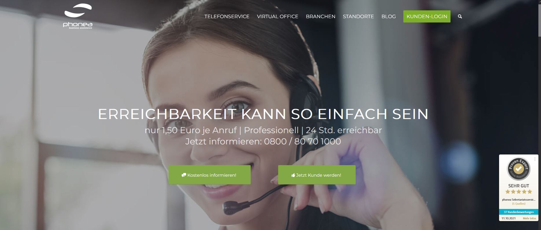 phonea business assistance -Telefon- und Sekretariatsservice speziell für Startups