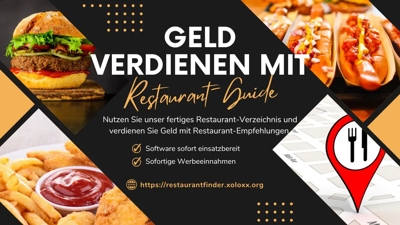 Online-Geschäftsidee - Restaurant-Guide und Gastronomie-Verzeichnis - Geld verdienen in der Gastrobranche